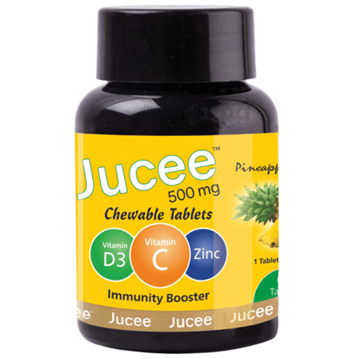 Jucee 500mg Chewable Tablet (60 Each) Delicious Pineapple