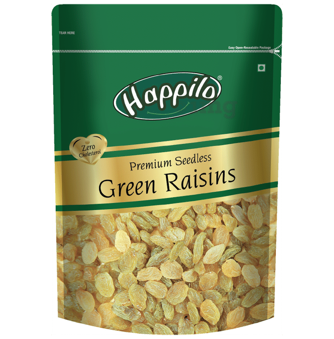 Happilo Premium Seedless Green Raisins (250gm Each)