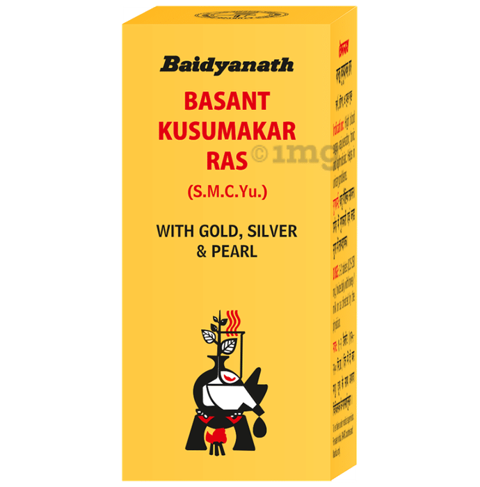 Baidyanath Basant Kusumakar Ras (S.C.M.Yu) Ayurvedic Tablet with Gold, Silver & Pearl | Maintains Blood Glucose Level