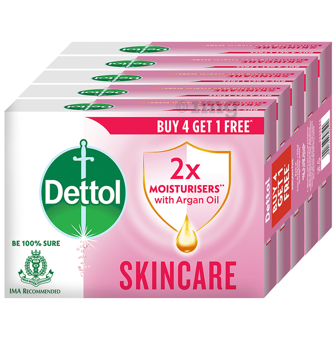 Dettol Skincare Soap (125gm Each) Buy 4 Get 1 Free