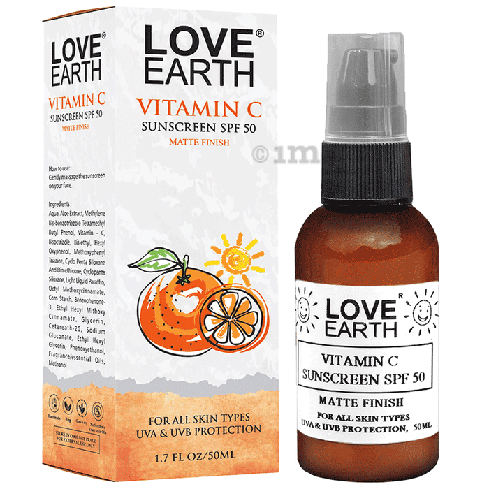 Love Earth Vitamin C Sunscreen SPF 50 Matte Finish