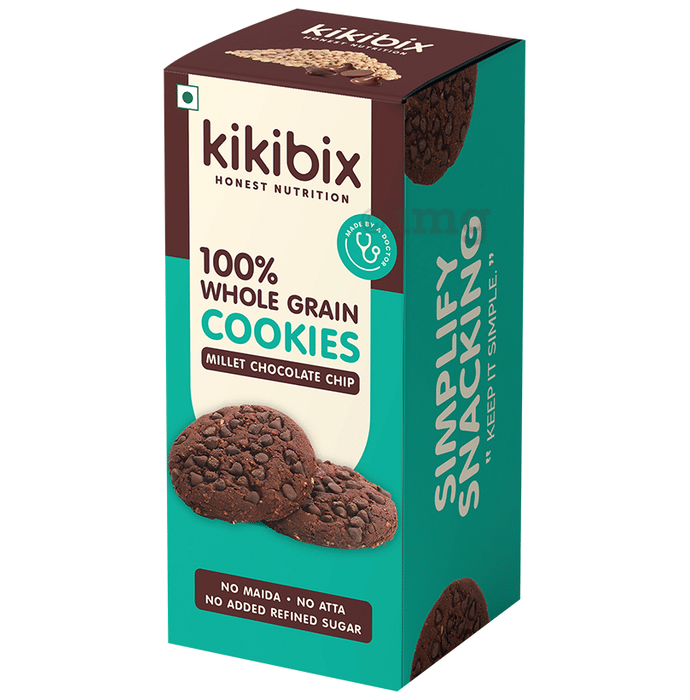 Kikibix 100% Whole Grain Cookies Millet Chocolate Chip