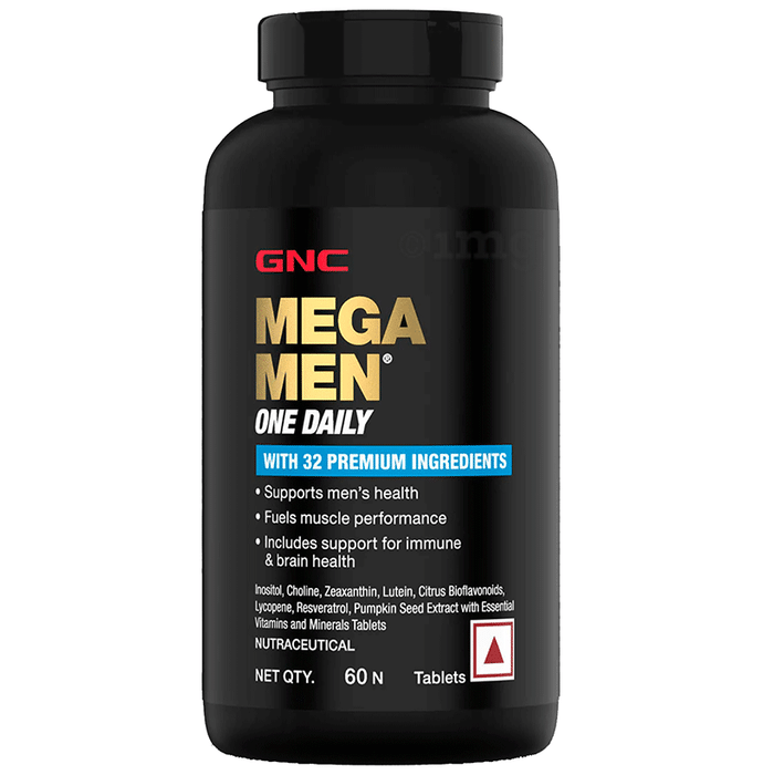 GNC Mega Men One Daily Multivitamin for Muscle Performance, Immunity & Brain Health | Tablet