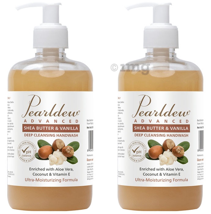 Pearldew Advanced Shea Butter & Vanilla  Deep Cleansing Handwash (500ml Each)