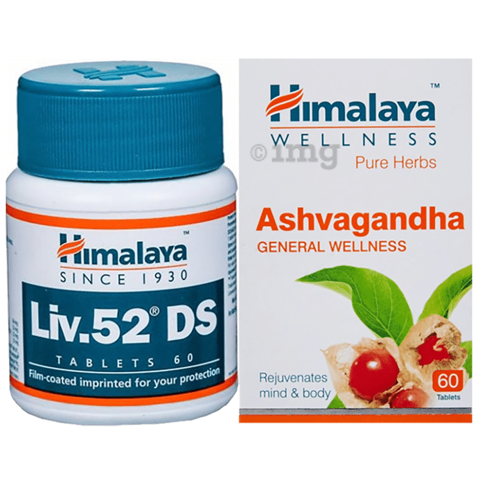 Himalaya Combo Pack of Liv. 52 DS Tablet (60) & Ashwagandha Tablet (60)