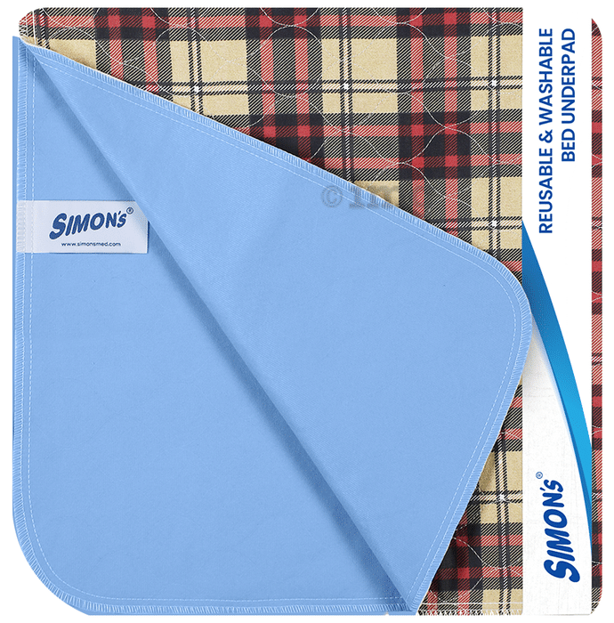 Simon's Reusable & Washable Bed Underpad Stain Mask Brown 33 x 40 cm