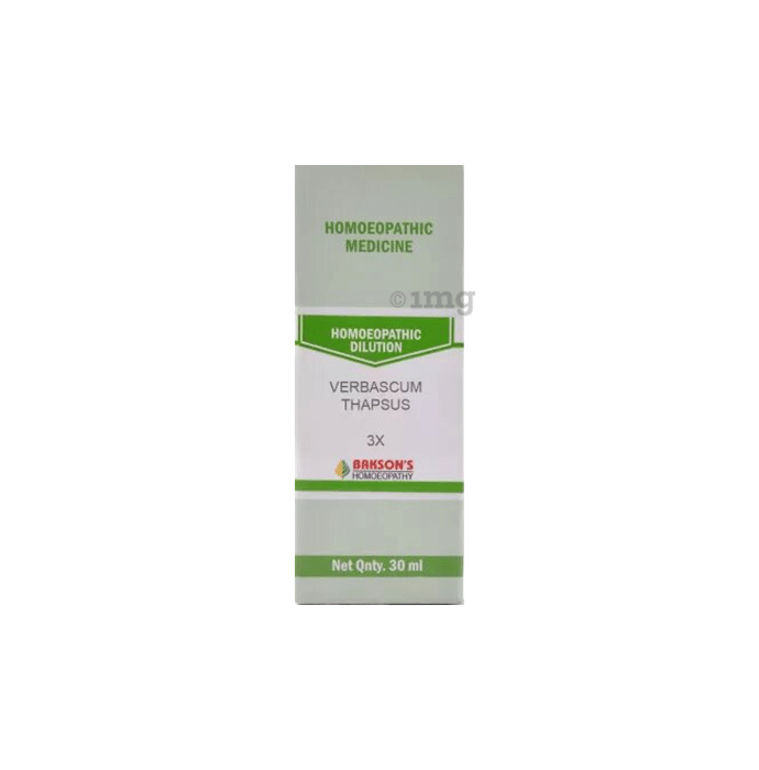 Bakson's Homeopathy Verbascum Thapsus  Dilution 3X