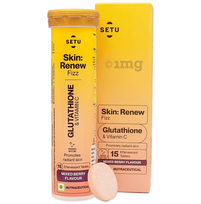 Setu Skin: Renew Fizz Glutathione & Vitamin C Tablets (15 Each) Mixed Berry