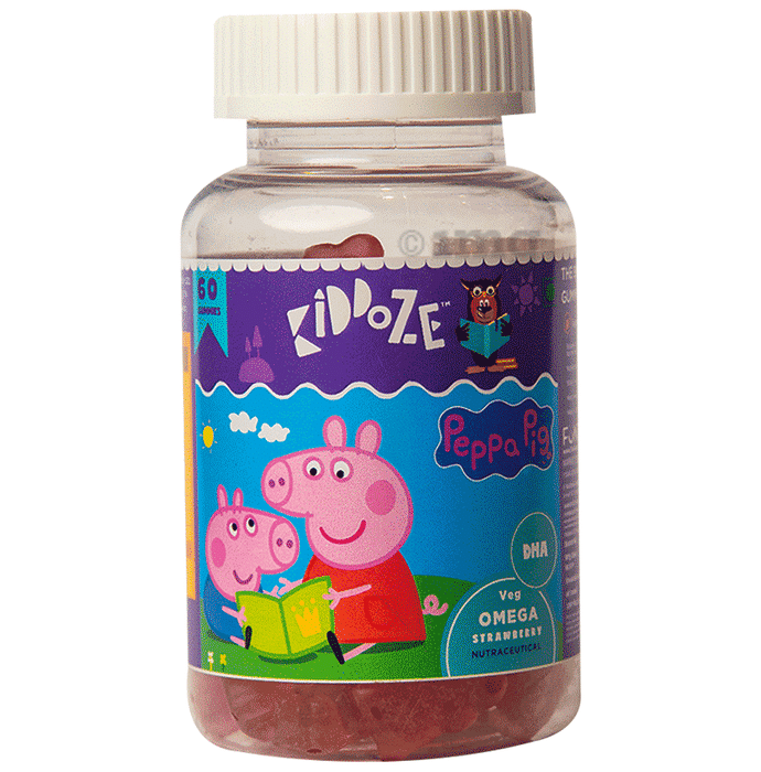 Kiddoze Peppa Pig DHA Veg Omega Gummies Strawberry