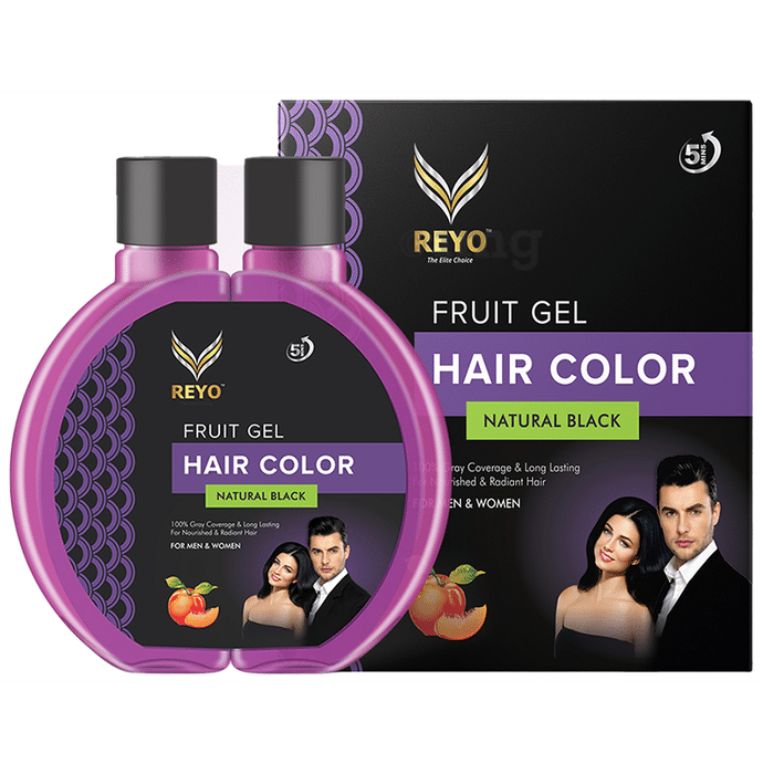 Reyo Fruit Gel Hair Colour Natural Black
