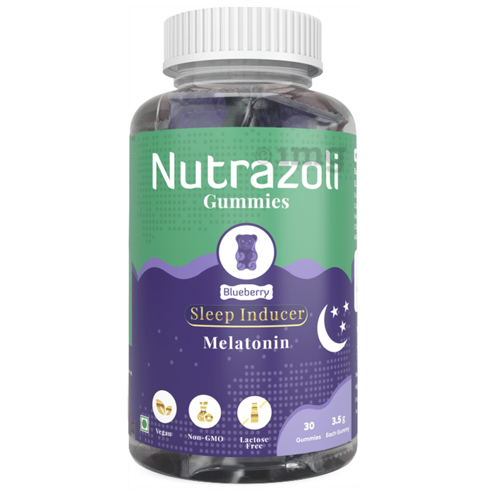 Nutrazoli Sleep Inducer Melatonin Gummies Blueberry