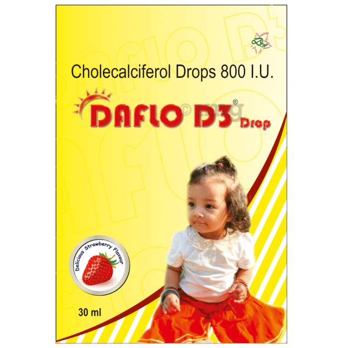 Daflo D3 Oral Drops Delicious Strawberry