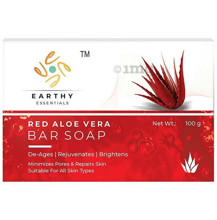 Earthy Essentials Red Aloe Vera Bar Soap (100gm Each)