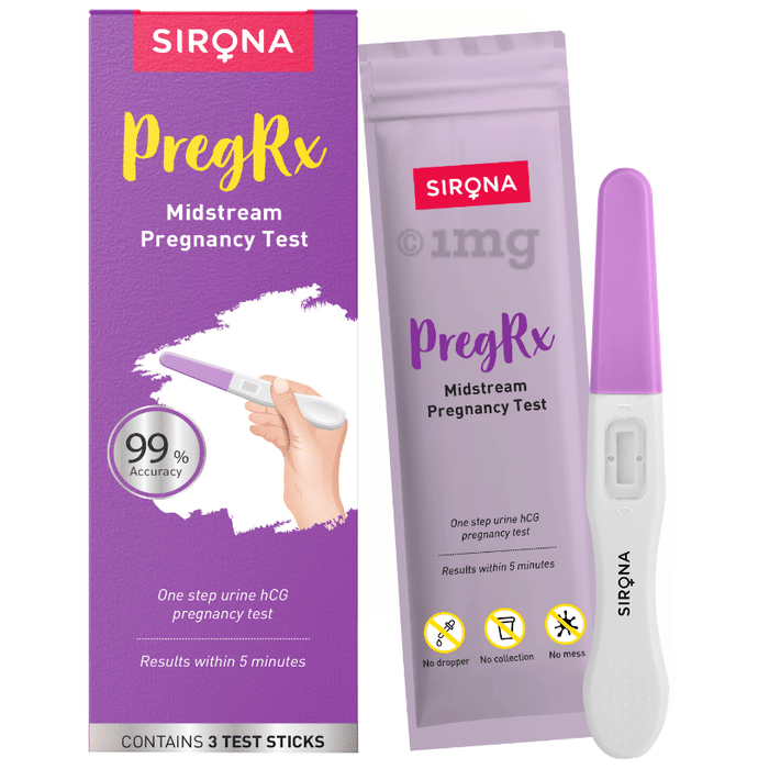 Sirona PregRx Midstream Pregnancy Test Kit (3 Each)