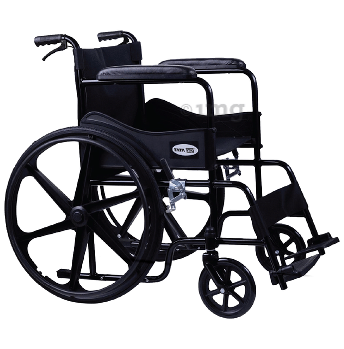 Tata 1mg Foldable Wheelchair with Mag Wheels