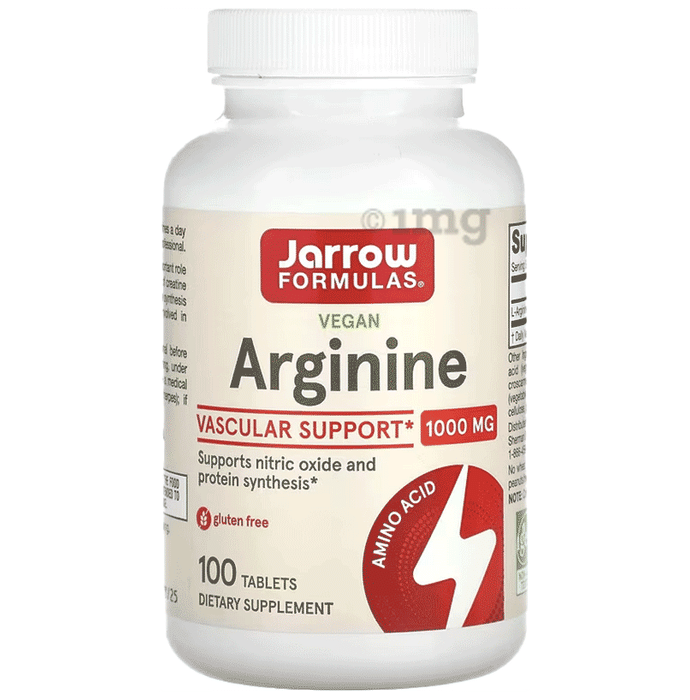 Jarrow Formulas Arginine 1000mg Tablet |  Supports Nitric Oxide & Protein Synthesis