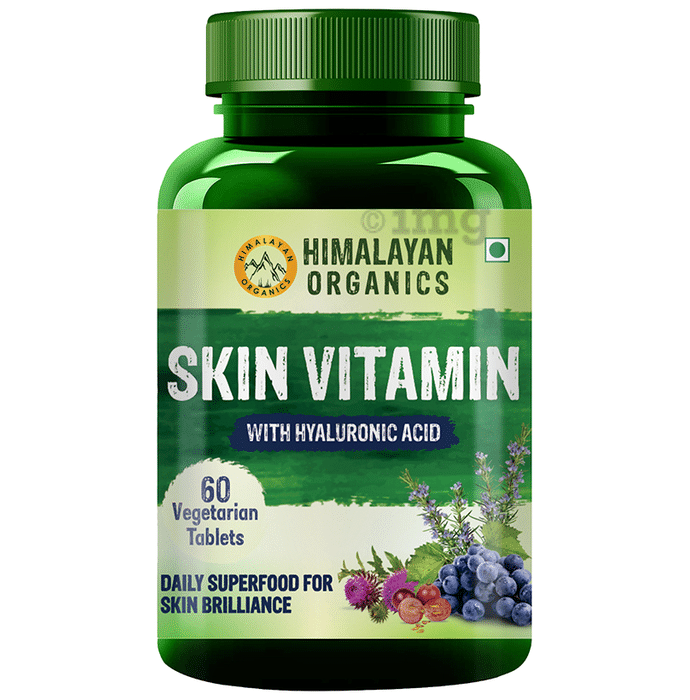 Himalayan Organics Skin Vitamin with Hyaluronic Acid | Vegetarian Tablet