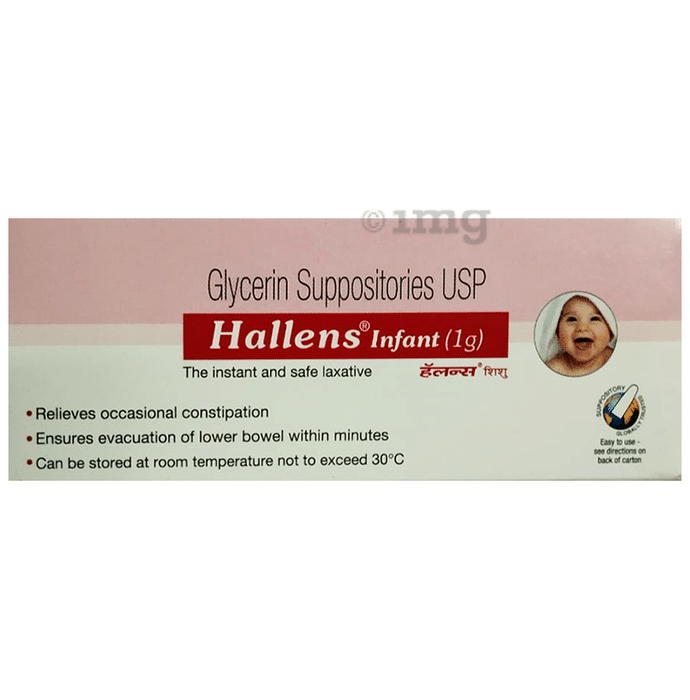 Hallens Glycerin Infant 1gm Suppository