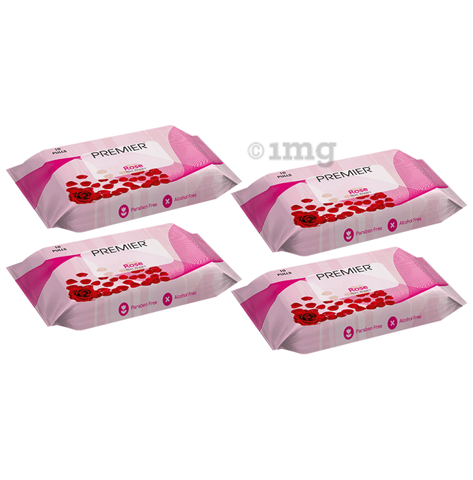 Premier Tissues Rose Wet Wipe (10 Each)