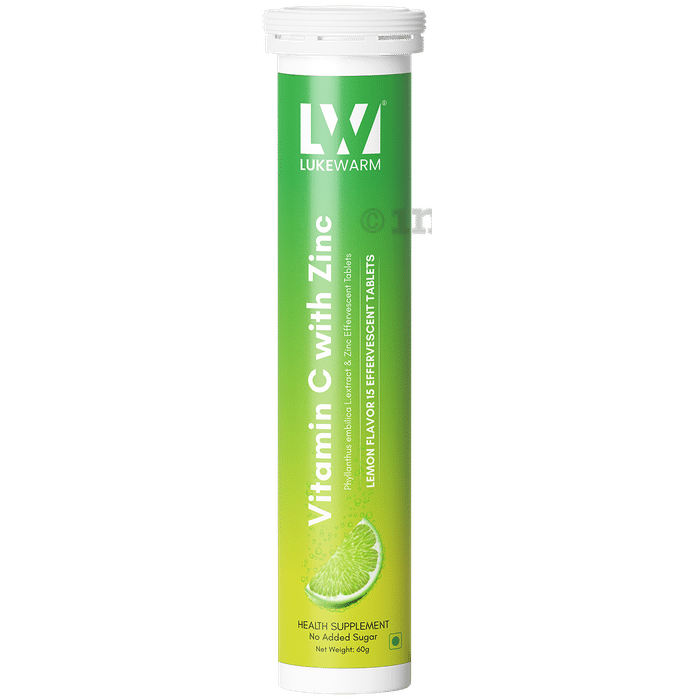 Lukewarm Vitamin C with Zinc Effervescent Tablet Lemon