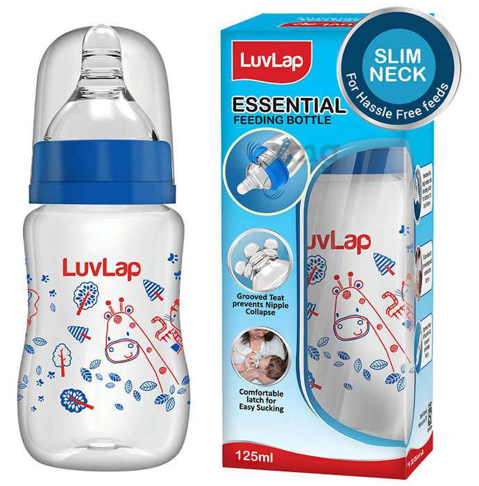 LuvLap Essential Feeding Bottle Slim Neck 0m+