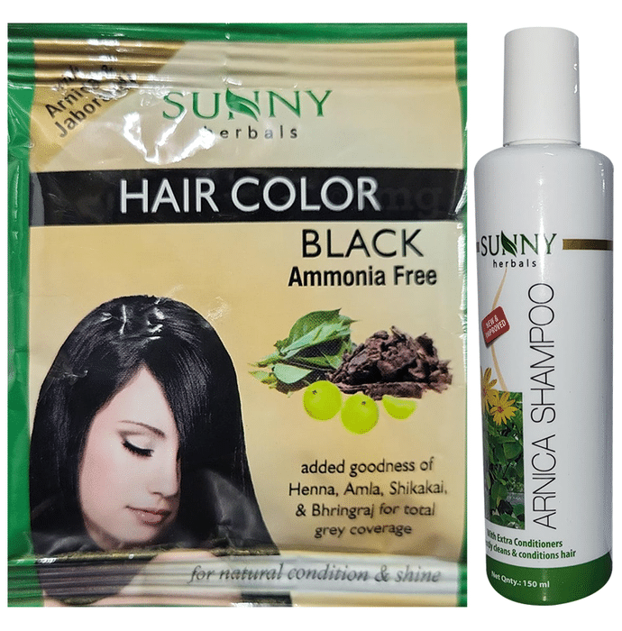 Sunny Herbals Arnica Shampoo with 10gm Hair Color Free