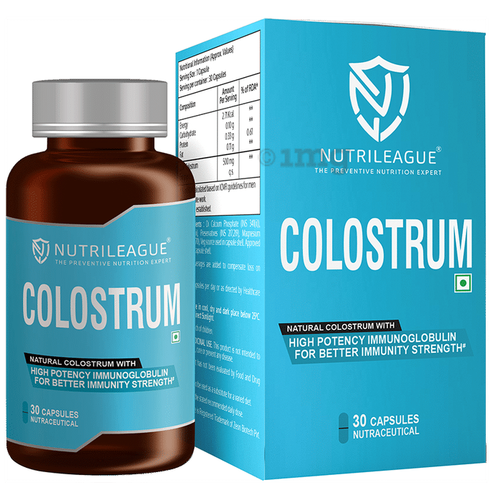 Nutrileague Colostrum 500mg Capsule for Better Immunity Strength