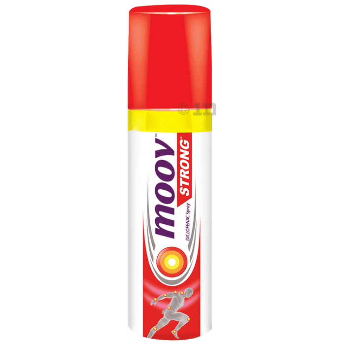 Moov Red Strong Diclofenac Pain Relief Spray |  For Joint Pain, Backache, Muscle Stiffness & Swelling