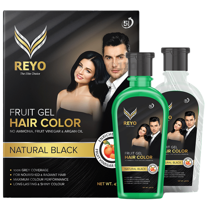 Reyo Fruit Gel Hair Colour Natural Black