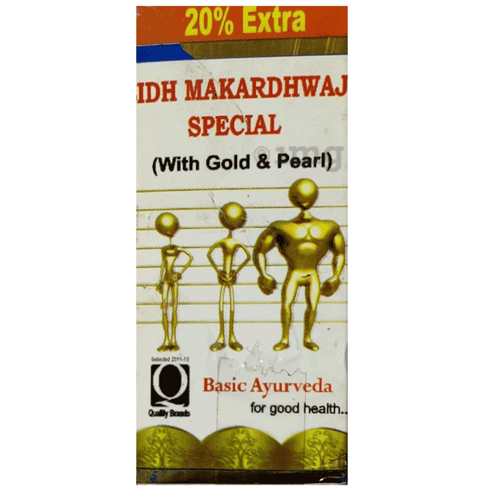 Basic Ayurveda Sidh Makardhwaj Bati Special (with Gold)