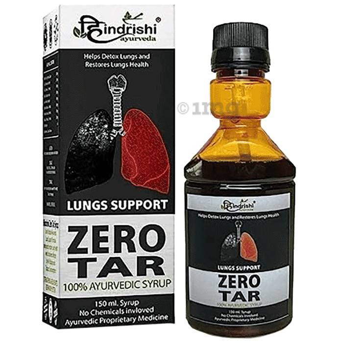 Hindrishi Ayurveda Zero Tar Syrup for Lungs Detox and Cleanse (150ml Each) No Added Sugar