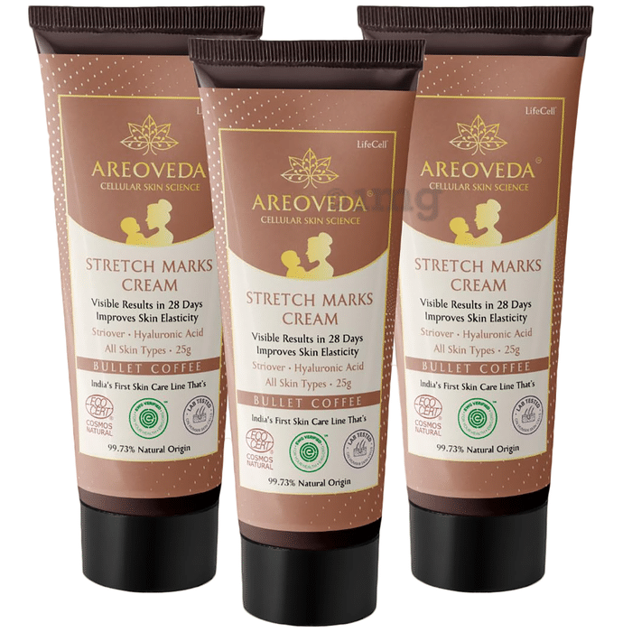 Areoveda Stretch Marks Cream |Targets Old & New Stretch Marks (25gm Each) for All Skin Types