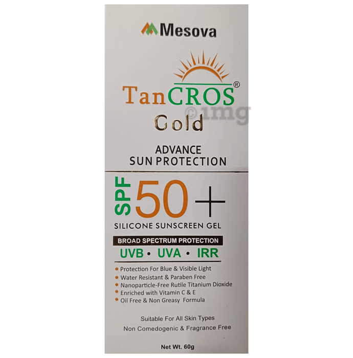 Tancros Gold Silicon Sunscreen Gel SPF 50+ PA++++