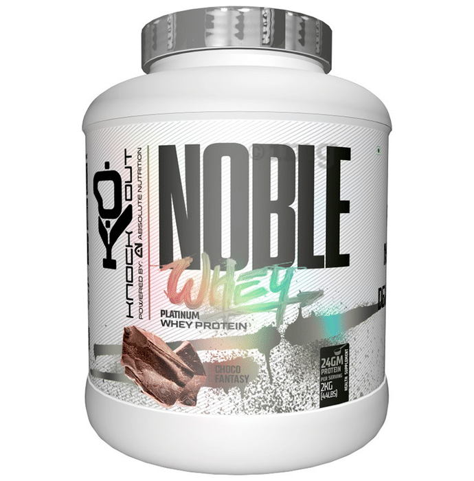 Knockout Noble 100% Whey Protein Powder Choco Fantasy with Free T-Shirt