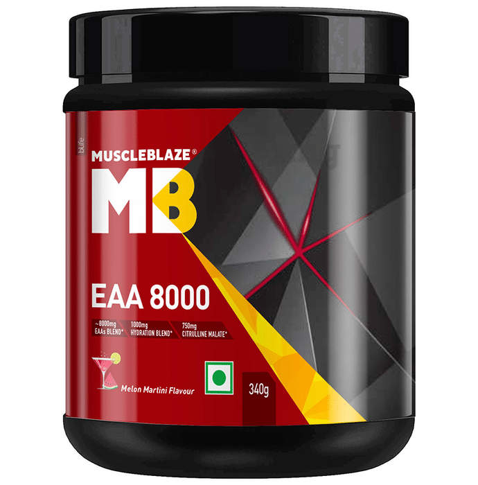 MuscleBlaze EAAs 8000 | With L-Citrulline | For Muscle Synthesis | Flavour Melon Martini