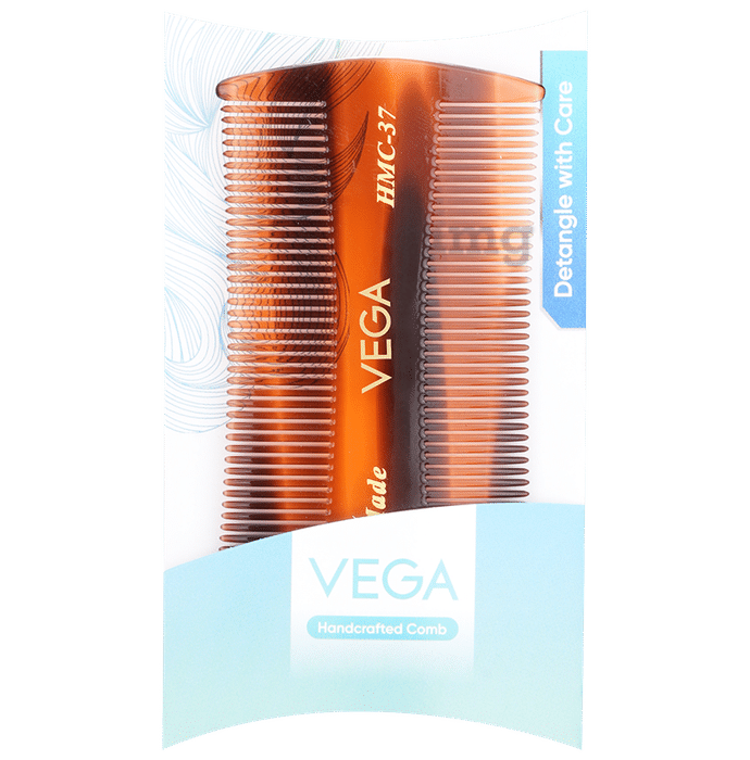 Vega HMC 37 Handcrafted Lice Comb Tortoise