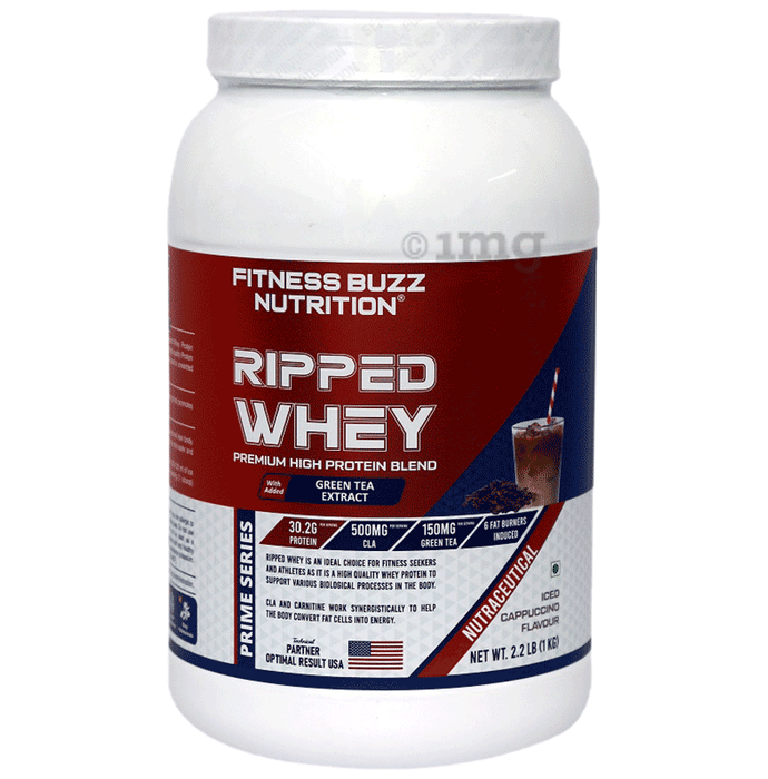 Fitness Buzz Nutrition Ripped Whey Powder Iced Cappucinno