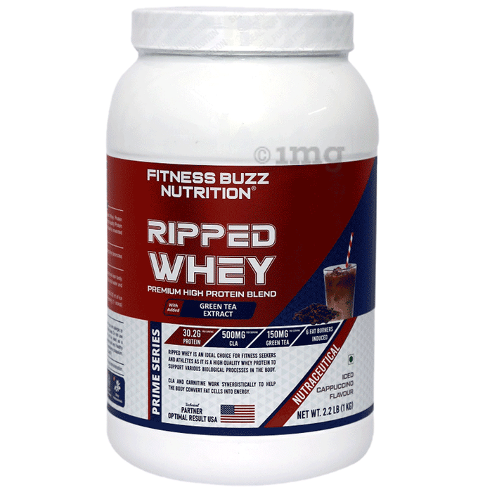 Fitness Buzz Nutrition Ripped Whey Powder Iced Cappucinno