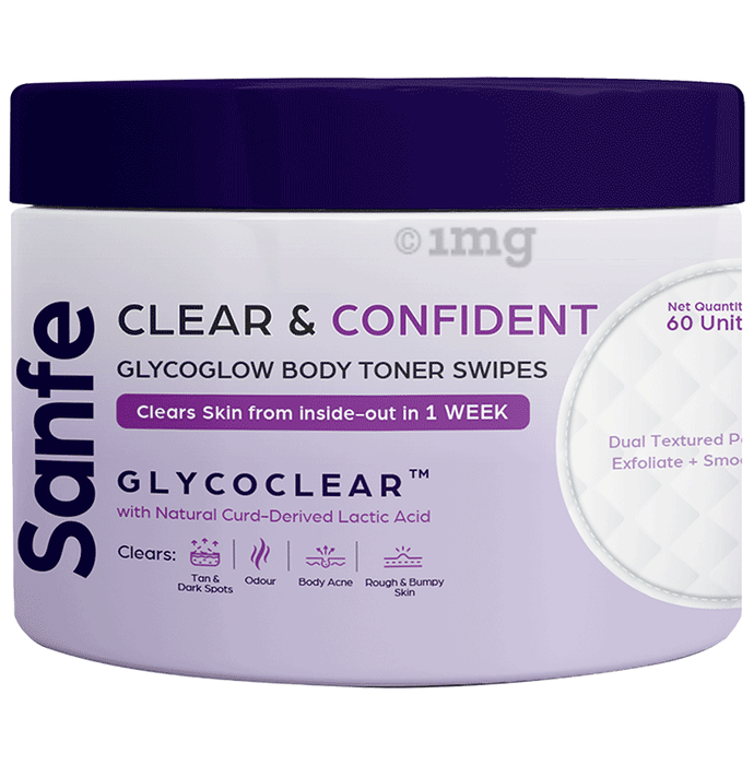 Sanfe Clear & Confident Glycoglow Body Toner Wipes