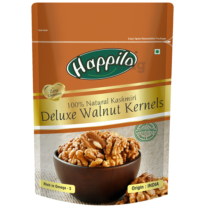Happilo 100% Natural Kashmiri Deluxe Walnut Kernels (200gm Each)