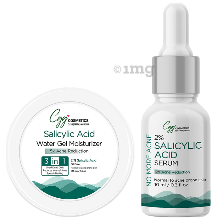 CGG Cosmetics Salicylic Acid Water Gel Moisturiser with Free 2% Salicylic Acid Serum 10ml