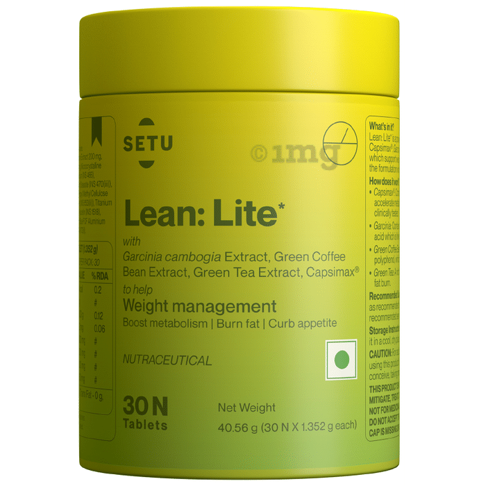 Setu Lean Lite with Capsimax, Garcinia Cambogia, Green Tea Extract (30 Each)