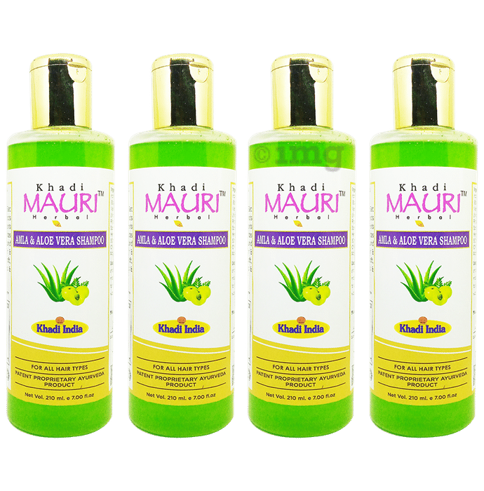 Khadi Mauri Herbal Amla & Aloe Vera Shampoo(210ml Each)