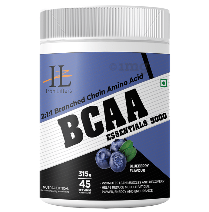 Iron Lifters Intra-Training BCAA 2:1:1 Essentials 5000 Powder Blueberry