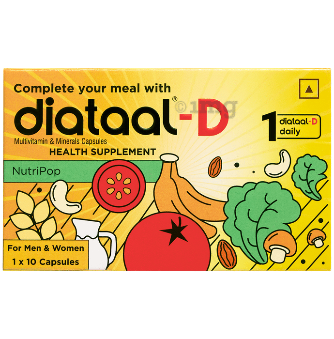 Diataal-D Multivitamin Capsule | Vit.D & ALA | Sustained Energy | Heart Health | For Men & Women