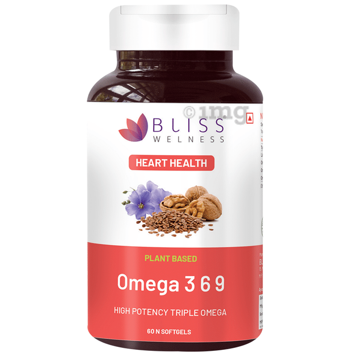Bliss Welness Heart Health Omega 3 6 9 Softgel Capsule