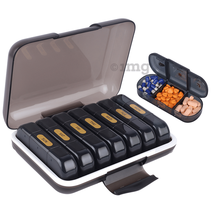 Frizty Weekly Pill Box Unit Black