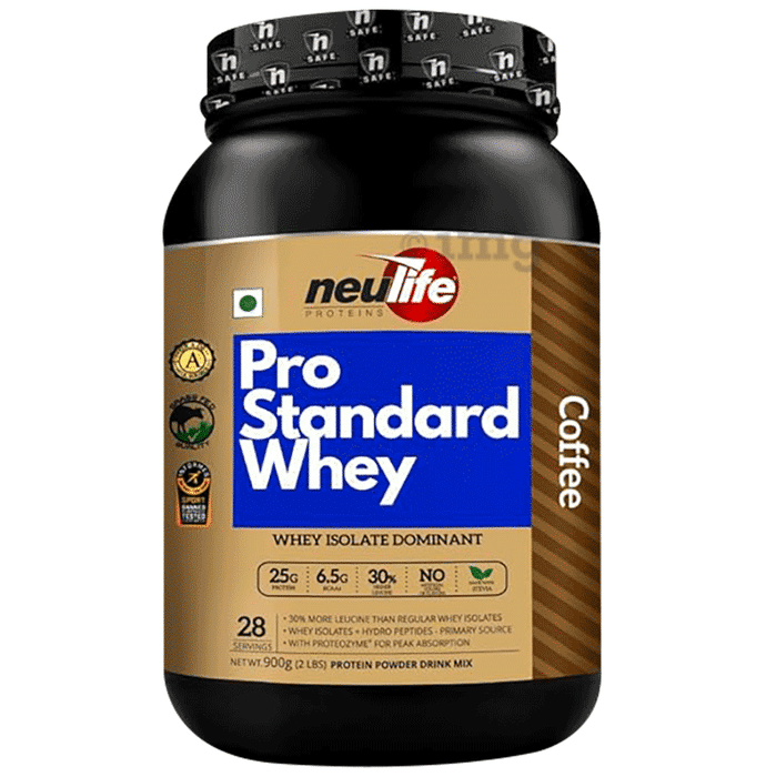 Neulife Pro Standard 100% Whey Protein Isolate Powder Coffee