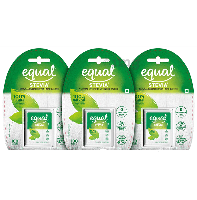 Equal Stevia Natural Sweetener with Zero Calorie Tablet (100 Each)