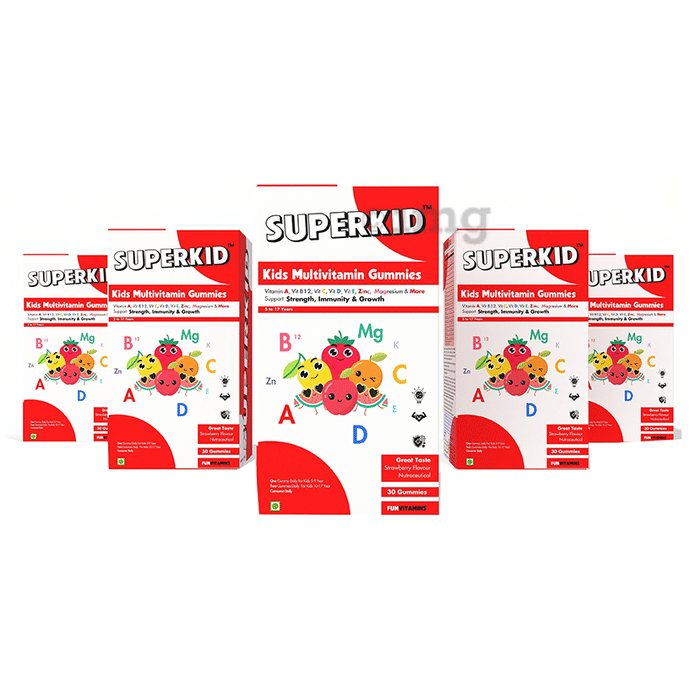 Superkid Kids Multivitamin Gummies (30 Each) Strawberry